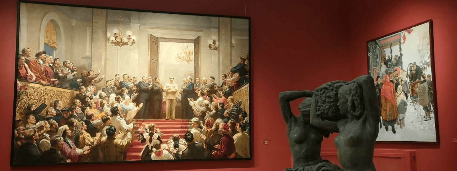 Картина «Великому Сталину слава!»: советское монументальное полотно из экспозиции корпуса Бенуа Русского музея