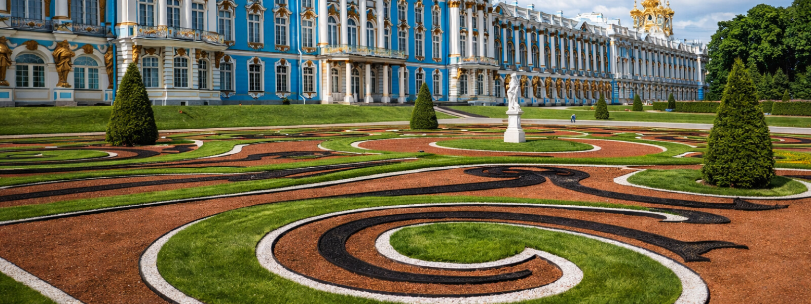 Регулярный парк у Екатерининского дворца: аллеи, партеры и исторический ландшафт Царского Села