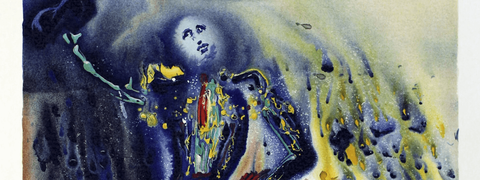 Картина на выставке «Сальвадор Дали. Тайнопись» в культурном квартале Брусницын