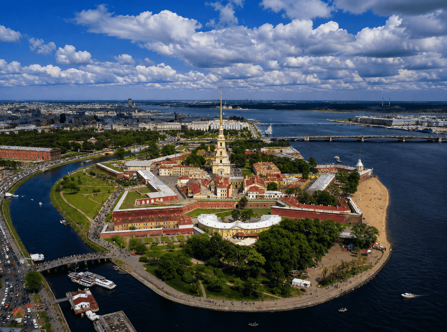 Петропавловская крепость вид сверху