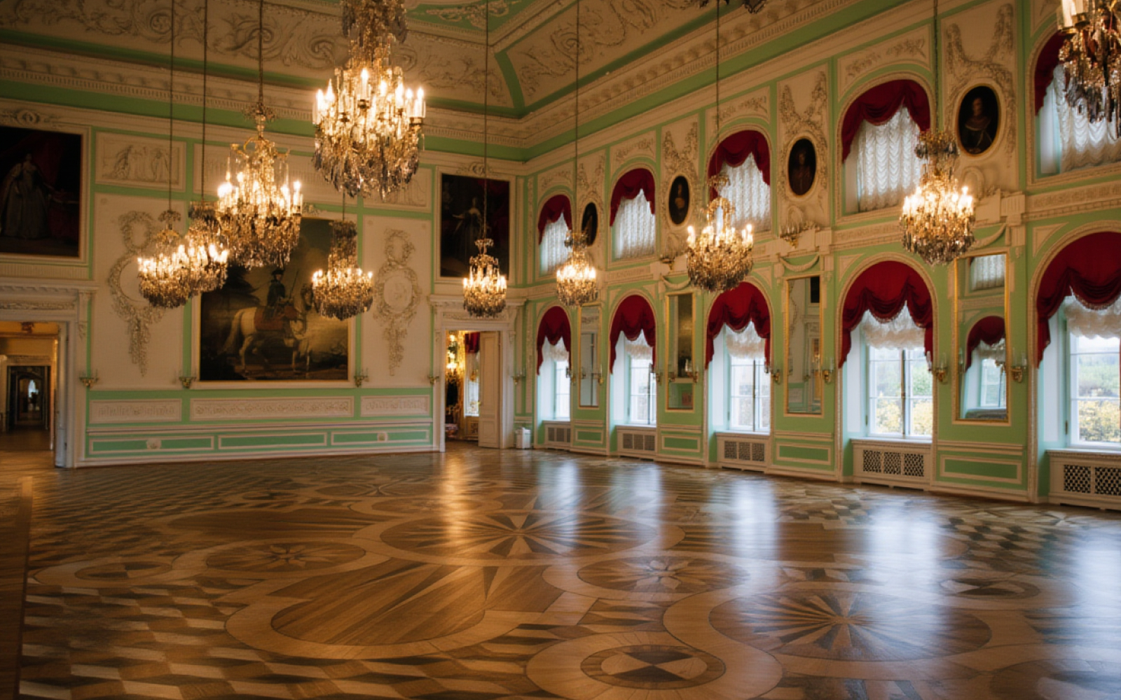 Большой тронный зал Петергофского дворца