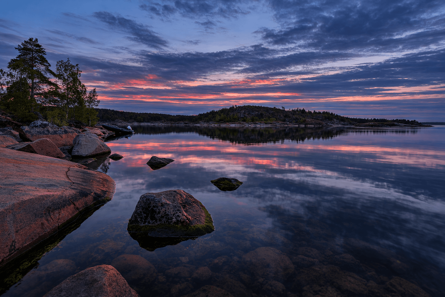 Белые ночи на природе рядом с Санкт-Петербургом