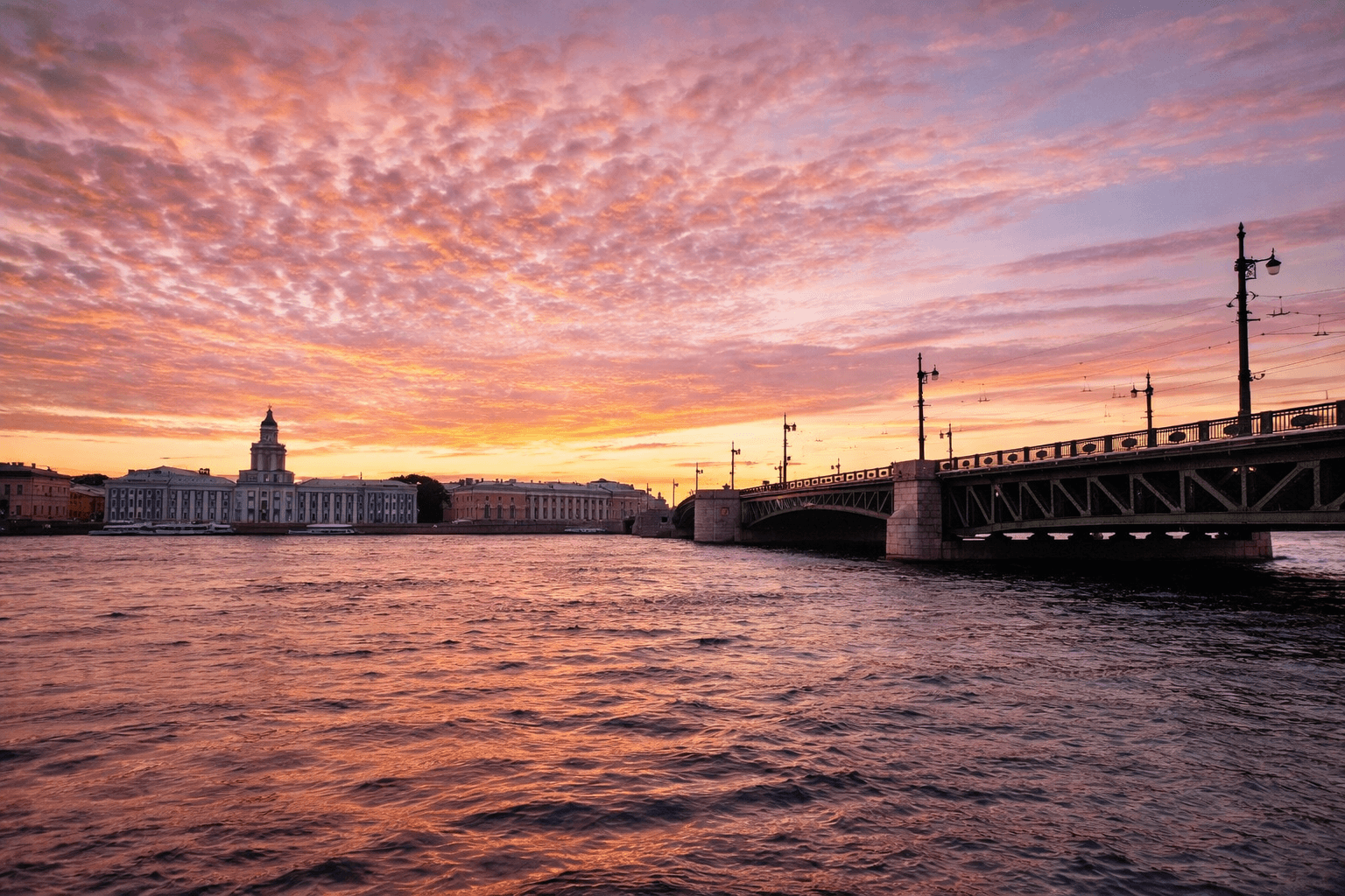 Белые ночи в Санкт-Петербурге с высоты