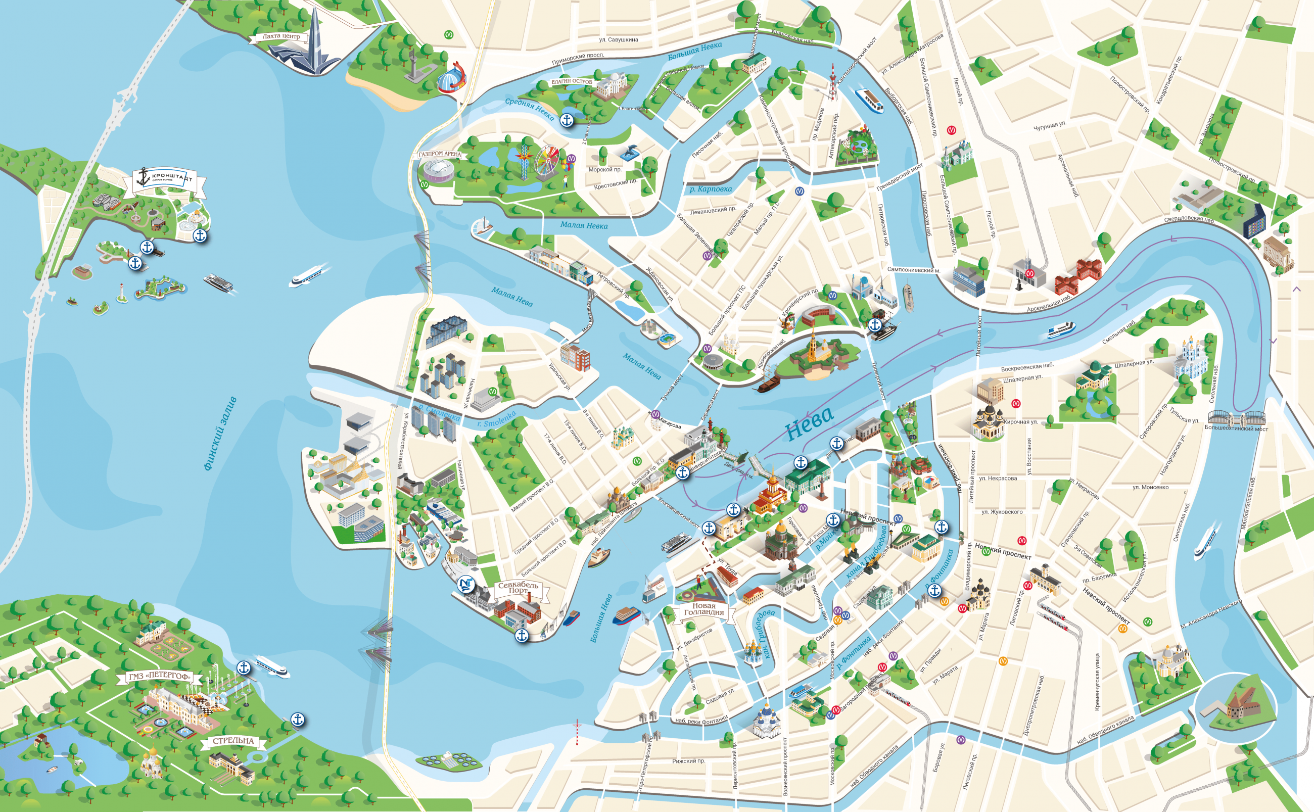 Схема водного маршрута 