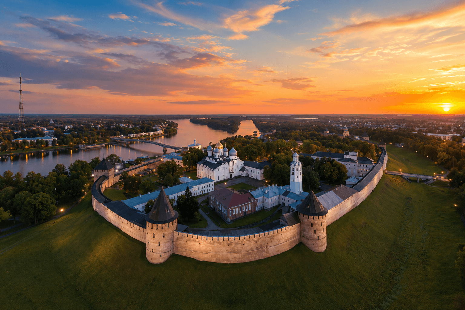 Великий Новгород вечером