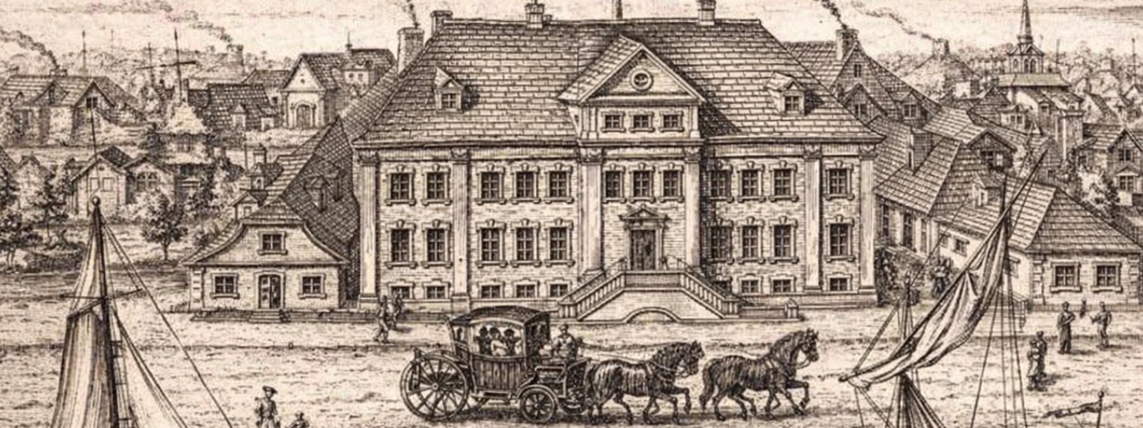 Жилой дом Петра I на берегу Невы — место будущего Зимнего дворца в Санкт-Петербурге