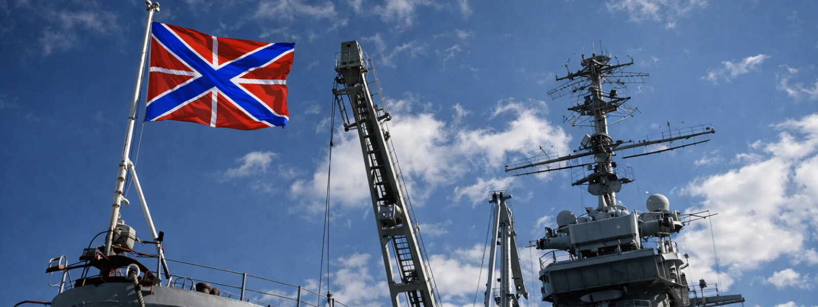 Подъем флага на крейсере «Аврора»: церемония на палубе и флаг ВМФ