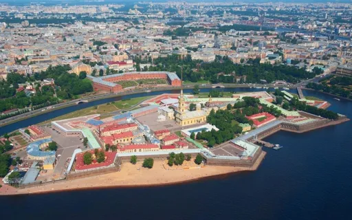 Петропавловская крепость вид сверху
