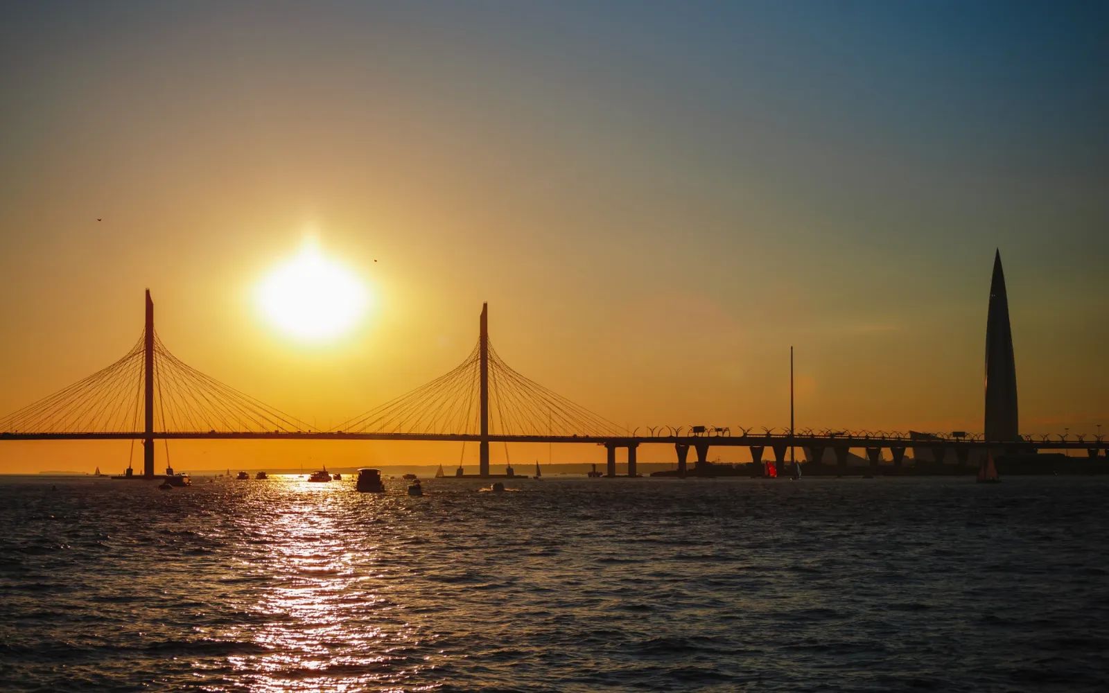 Лахта-центр на закате