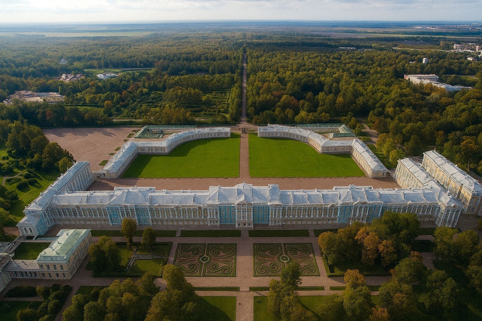 ПУШКИН: Екатерининский дворец с Янтарной комнатой и Лицеем