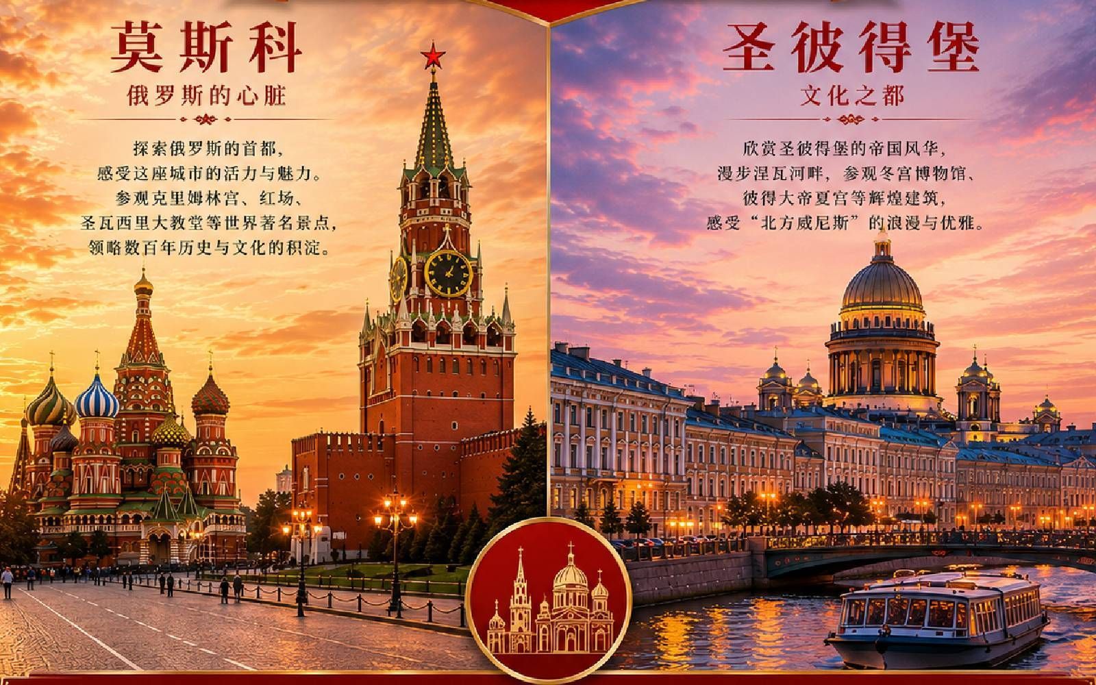 俄羅斯經典之旅 - 7日遊：莫斯科和聖彼得堡