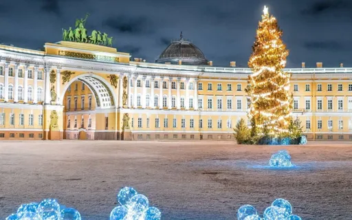 Вечерняя автобусная экскурсия - Новогодний Петербург. "Снежные огни"